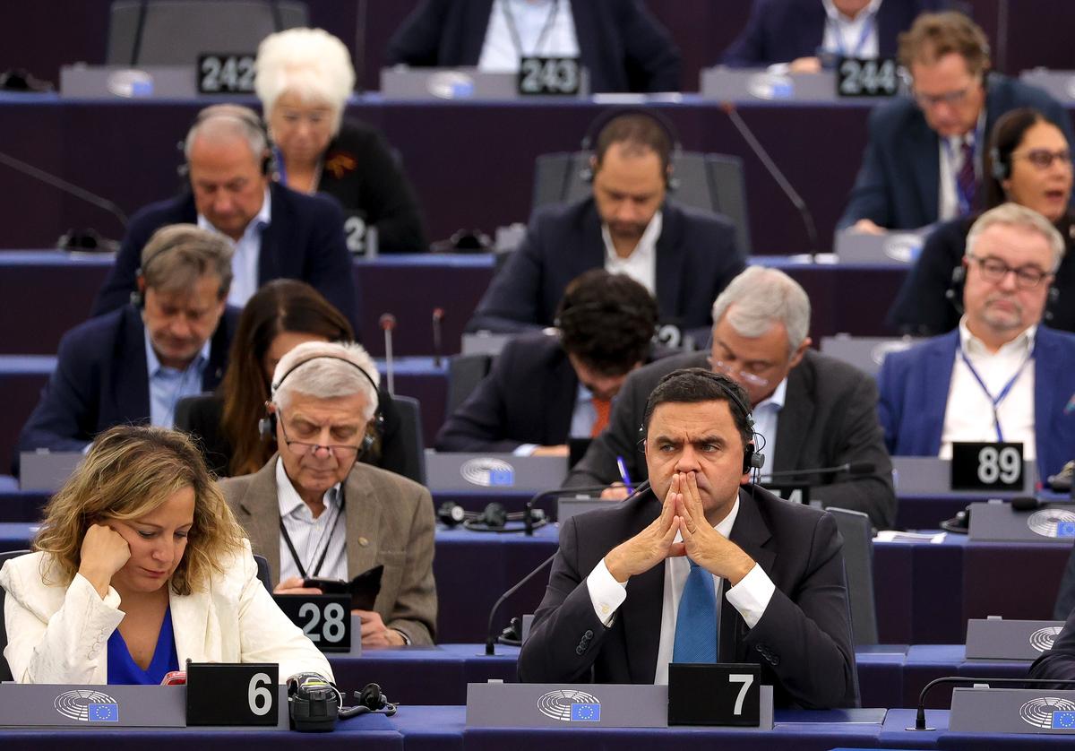 Заседание Европарламента в Страсбурге, Франция, 17 октября 2023 года. Фото: EPA-EFE/ЖЮЛЬЕН ВАРНАНД