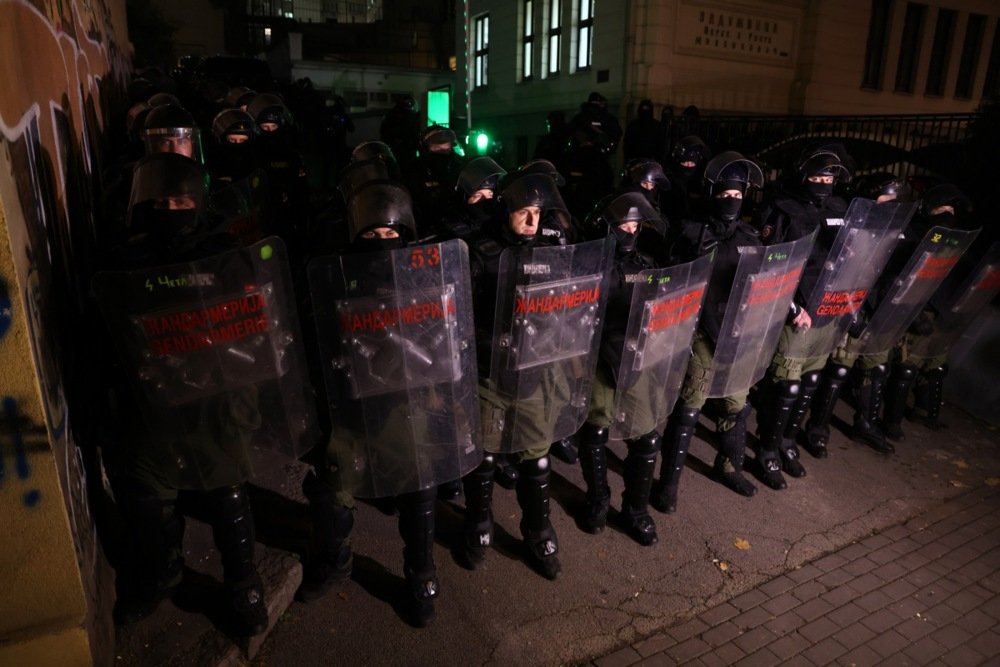 Протесты в Сербии. Фото: EPA-EFE/ANDREJ CUKIC