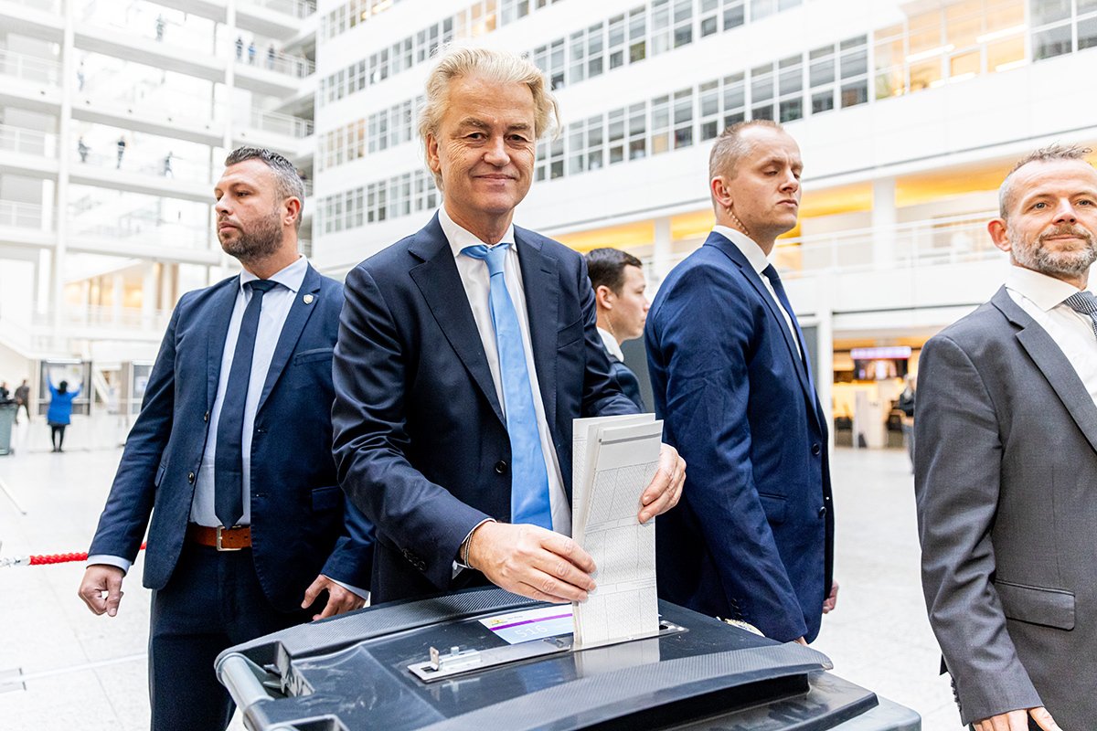 Герт Вилдерс на выборах, 22 ноября 2023 г. Фото: Patrick van Katwijk / Getty Images
