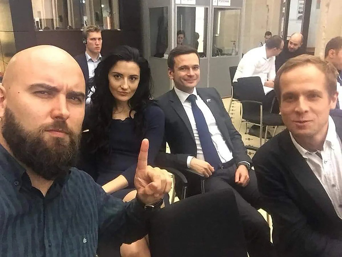 From left to right: Pablo González, Alisa   Ganieva, Ilya Yashin, Pavel Yelizarov. Photo: Alisa   Ganieva