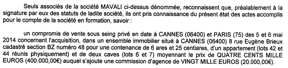 Отрывок из устава компании Mavali. Источник:  Le Figaro. Emploi