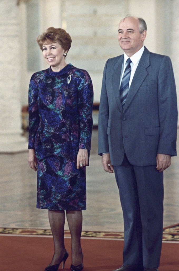 Михаил Горбачёв и его супруга Раиса Максимовна. Москва, 1988 год. Фото: Wikipedia