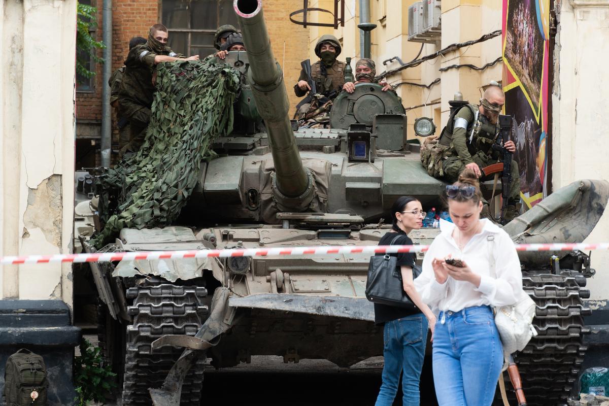 PMC Wagner mercenaries in Rostov-on-Don, 24 June 2023. Photo: Novaya Gazeta Europe