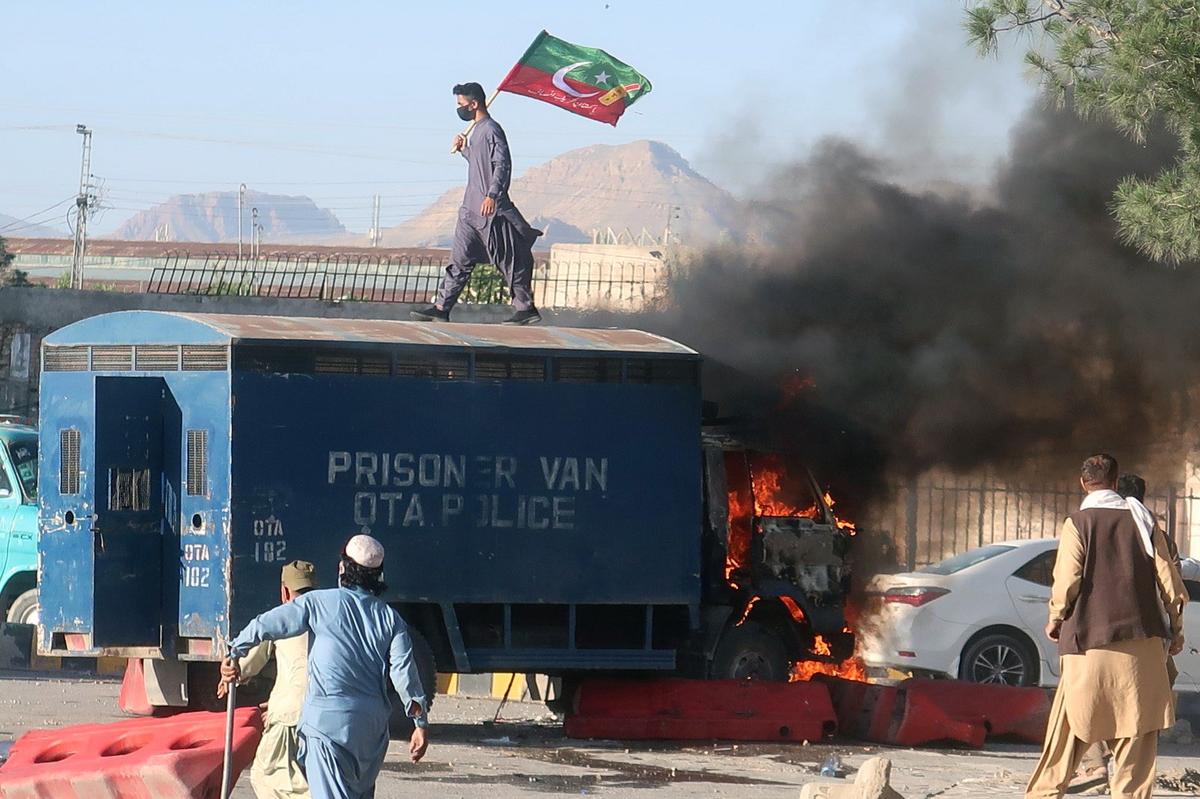 Протестующие в Пакистане. EPA-EFE/FAYYAZ AHMAD