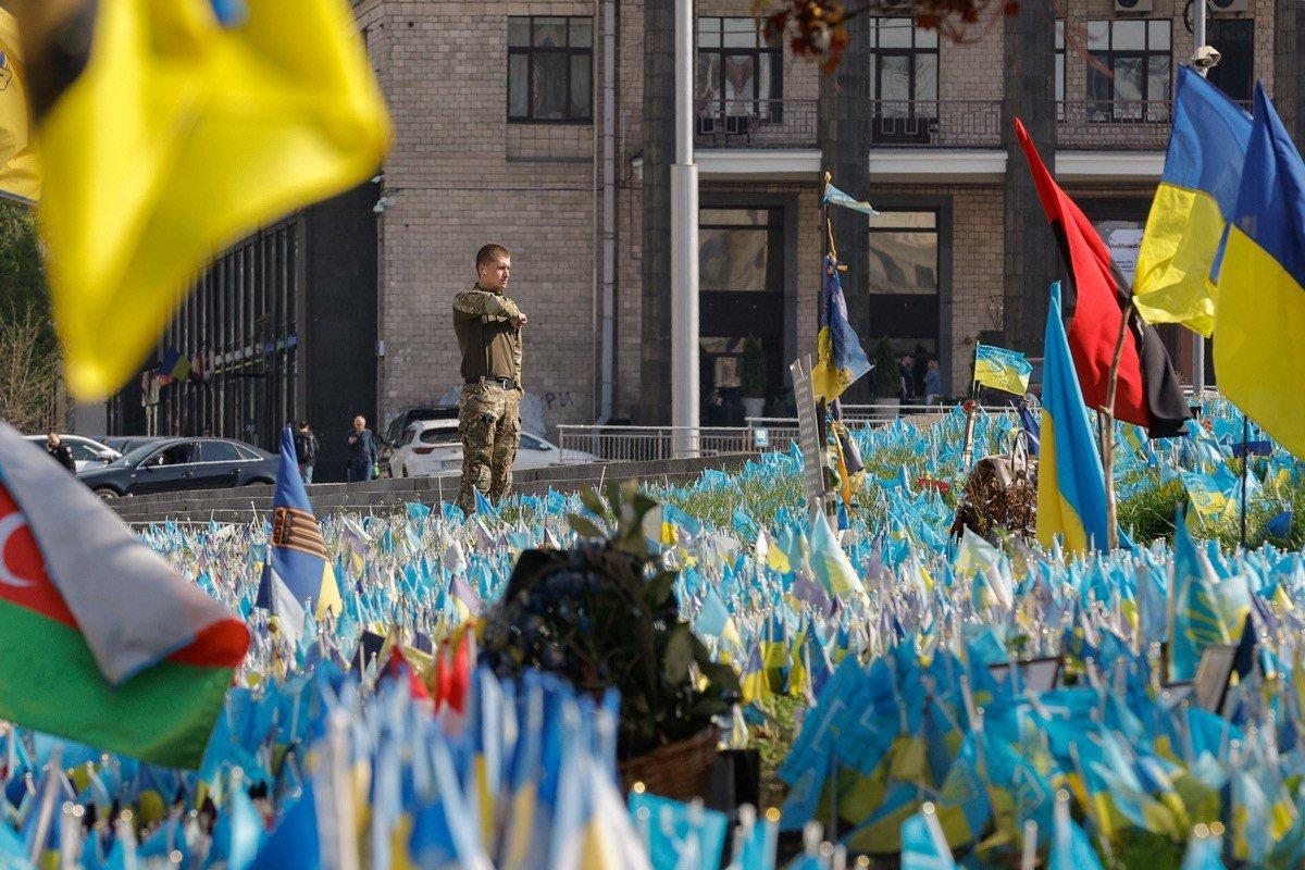Площадь Независимости в Киеве, 11 апреля 2024 года. Фото: Сергей Долженко / EPA-EFE