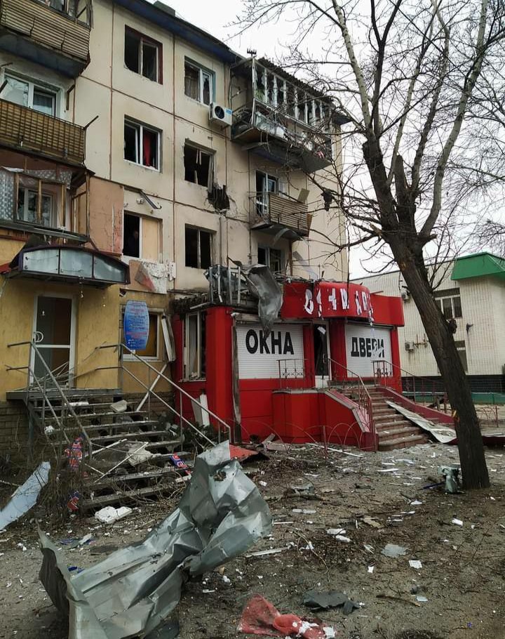 Последствия обстрела в Северодонецке. Фото: телеграм / operativ_lugansk