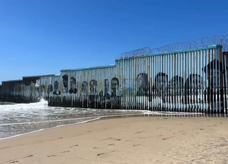Graffiti with portraits of migrants who were threatened with deportation. Photo: Elizaveta Kirpanova / specially for Novaya Gazeta. Europe"