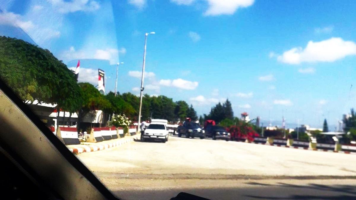 Entrance to Latakia Civil Airport, adjacent to Hmeimim Air Base. 
Exclusive: Syria Indicator