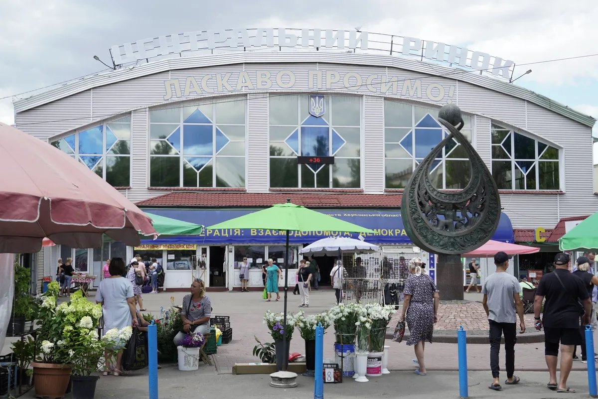 A shopping centre in Kherson. Photo: Stringer/Getty Images