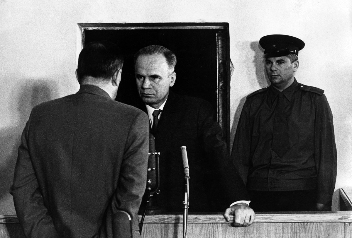 Oleg Penkovsky gjatë gjyqit të tij për tradhti, 1963. Foto: Camera Press / B/T / Vida Press