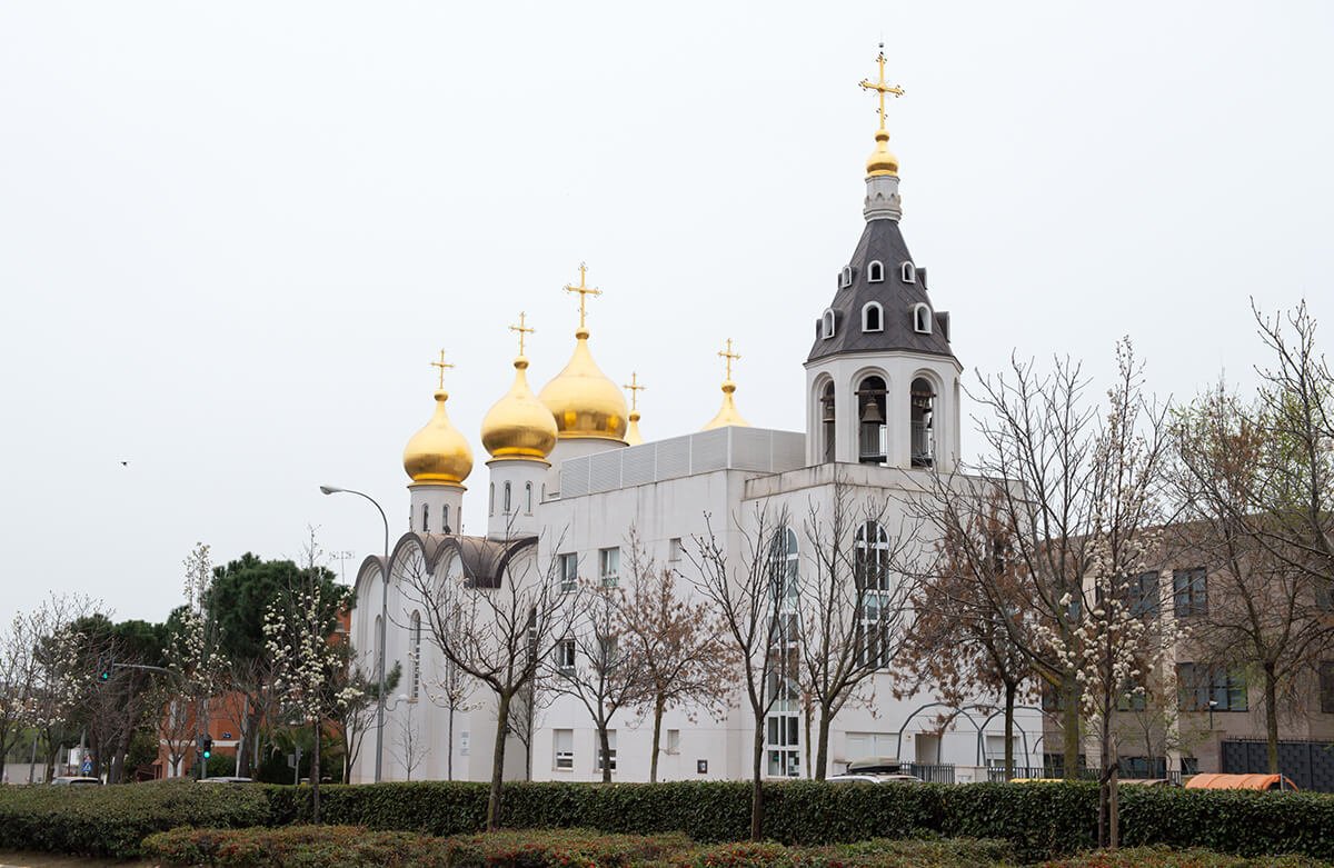 Вид снаружи на собор Святой Марии Магдалины Русской Православной Церкви в Мадриде. 
Фото: Gustavo Valiente /Europa Press / Getty Images