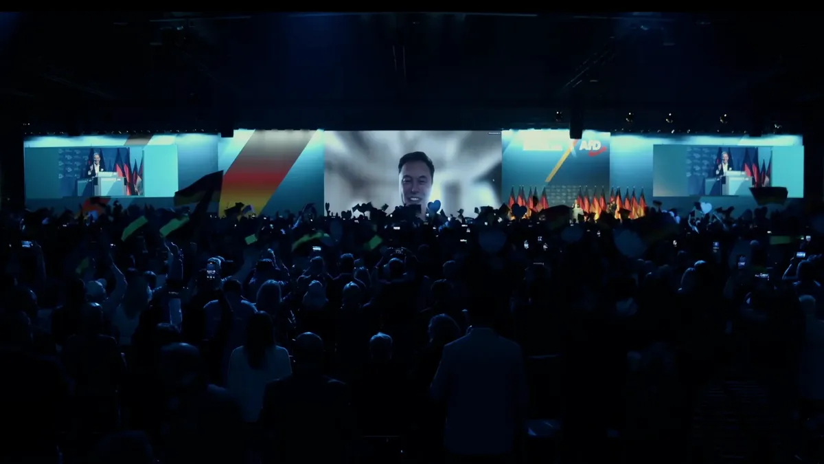 «Очень важно, чтобы люди в Германии гордились тем, что они немцы». Илон Маск выступил на съезде немецкой ультраправой партии «АдГ»