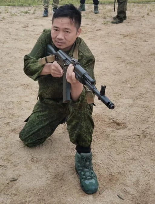 Hari Kumar Rai at a Russian army training camp. Photo: Goma Rai