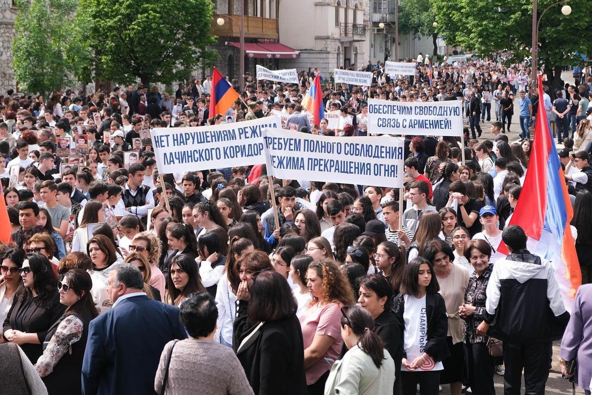 Акция протеста в Карабахе. Фото:  Ani Balayan