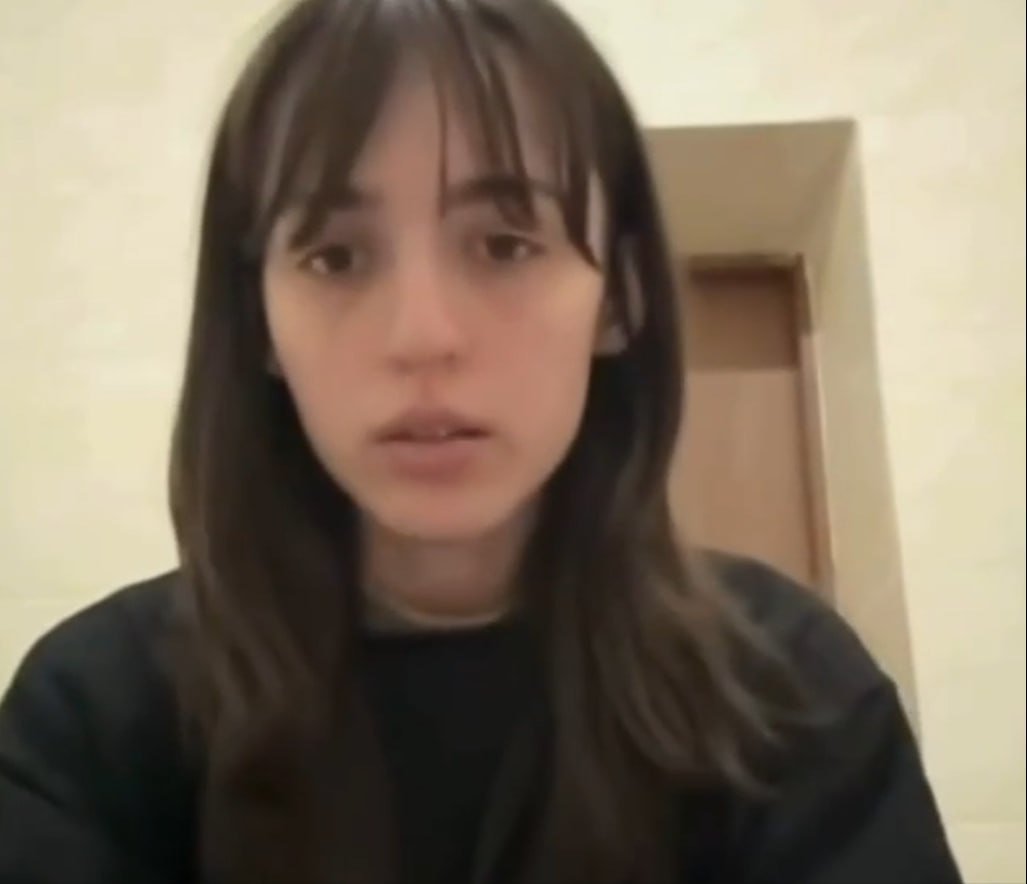 Чеченка Лия Заурбекова, скриншот из видео правозащитной организации «Марем»