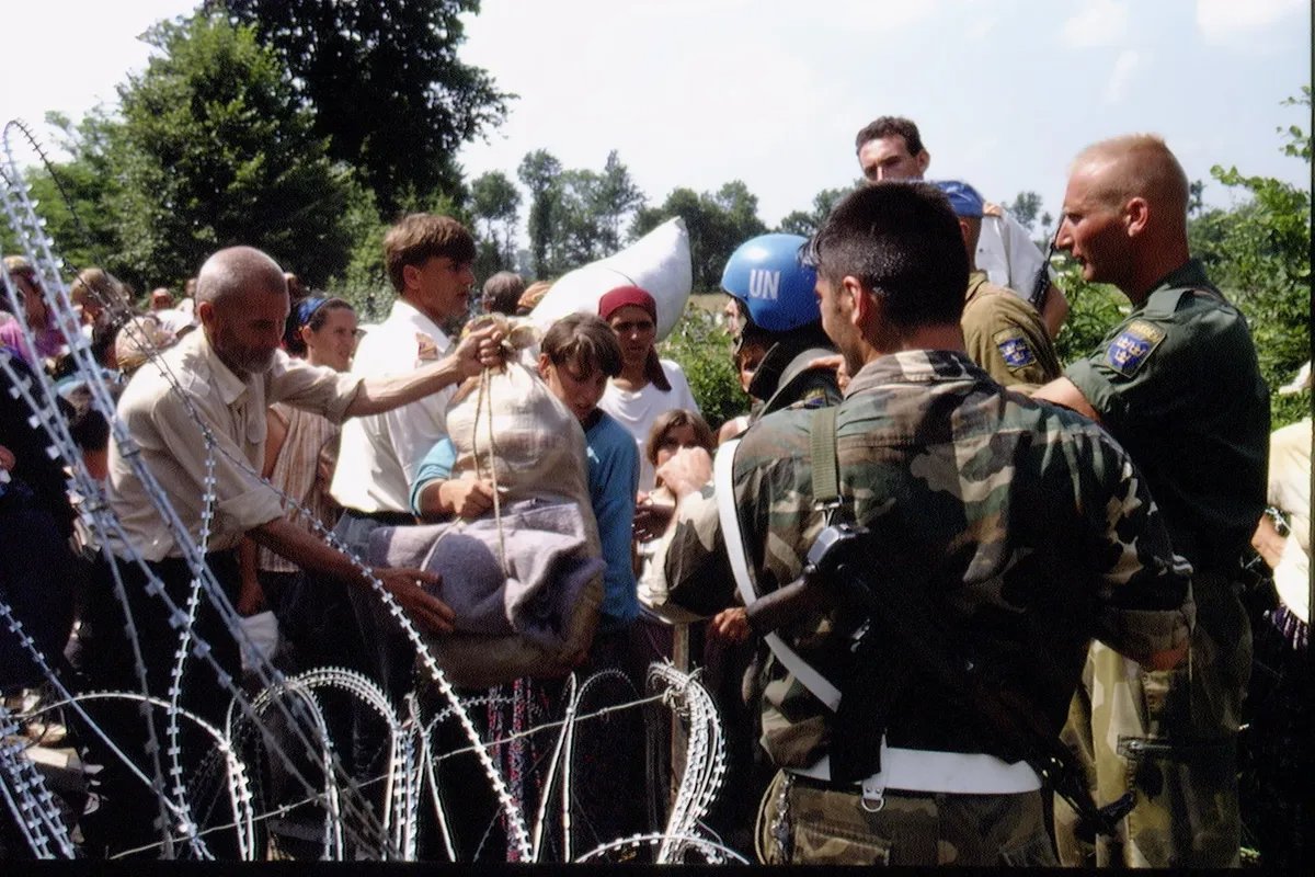 Srebrenica refugees at the Tuzla camp, July 1995. Photo: Patrick Robert / Sygma / CORBIS / Sygma / Getty Images