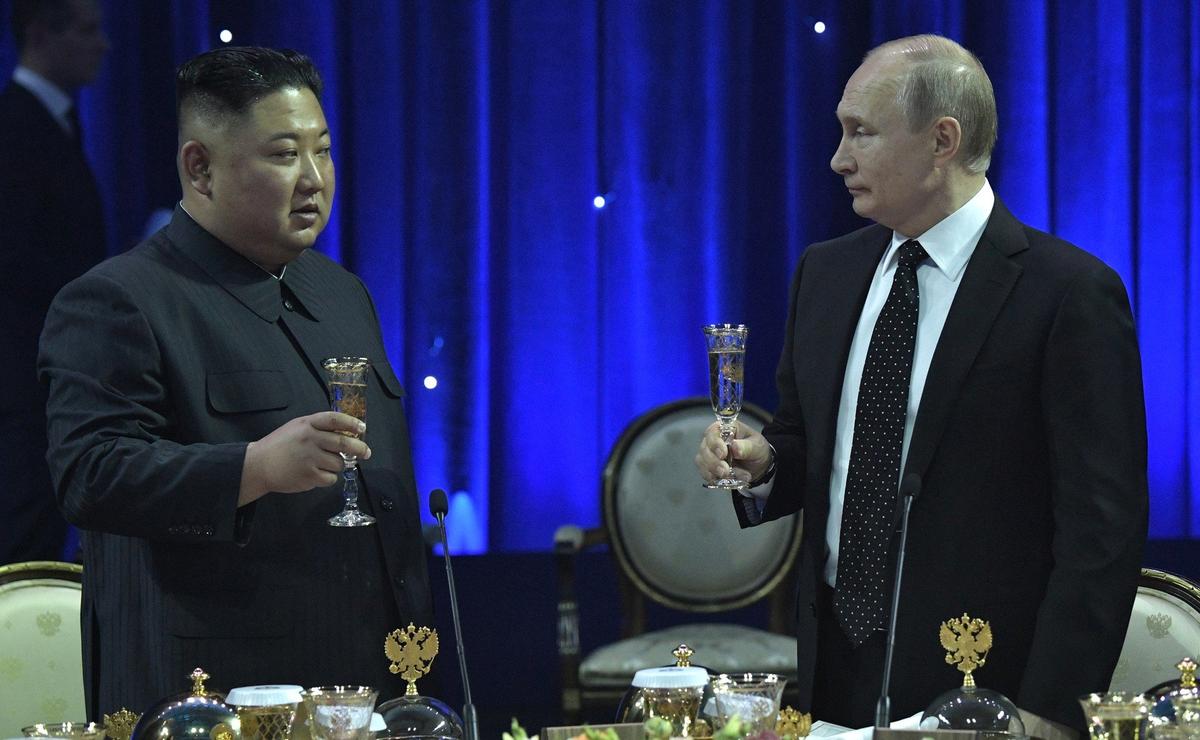 В дни переговоров Владимира Путина с Ким Чен Ыном в апреле 2019 года. Фото:  пресс-служба Кремля