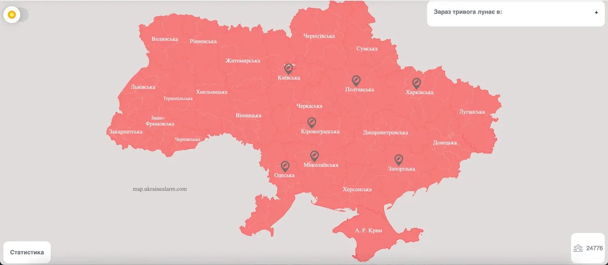 Photo: official air raid siren map
