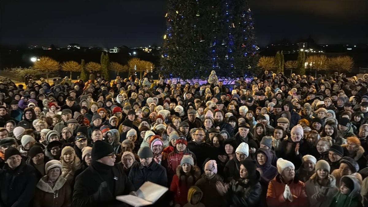 Krasnodar residents attend a rally against the building of a new church, 14 December 2025. Photo: Alexander Safronov / Telegram