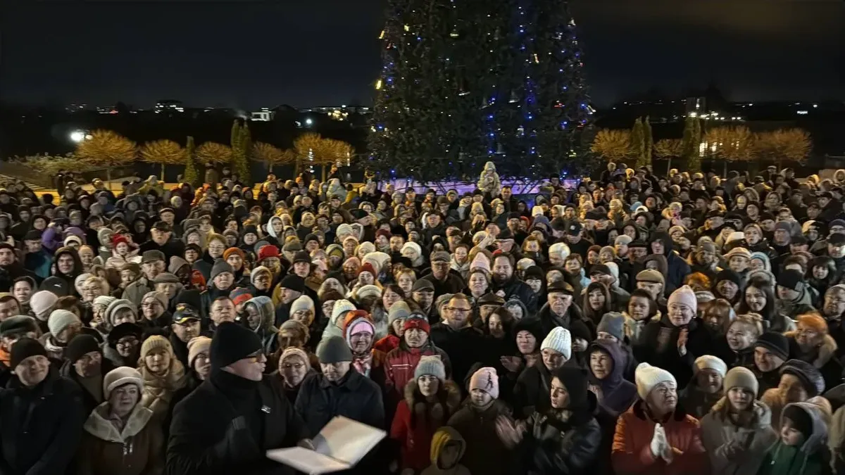 Krasnodar residents attend a rally against the building of a new church, 14 December 2025. Photo: Alexander Safronov / Telegram