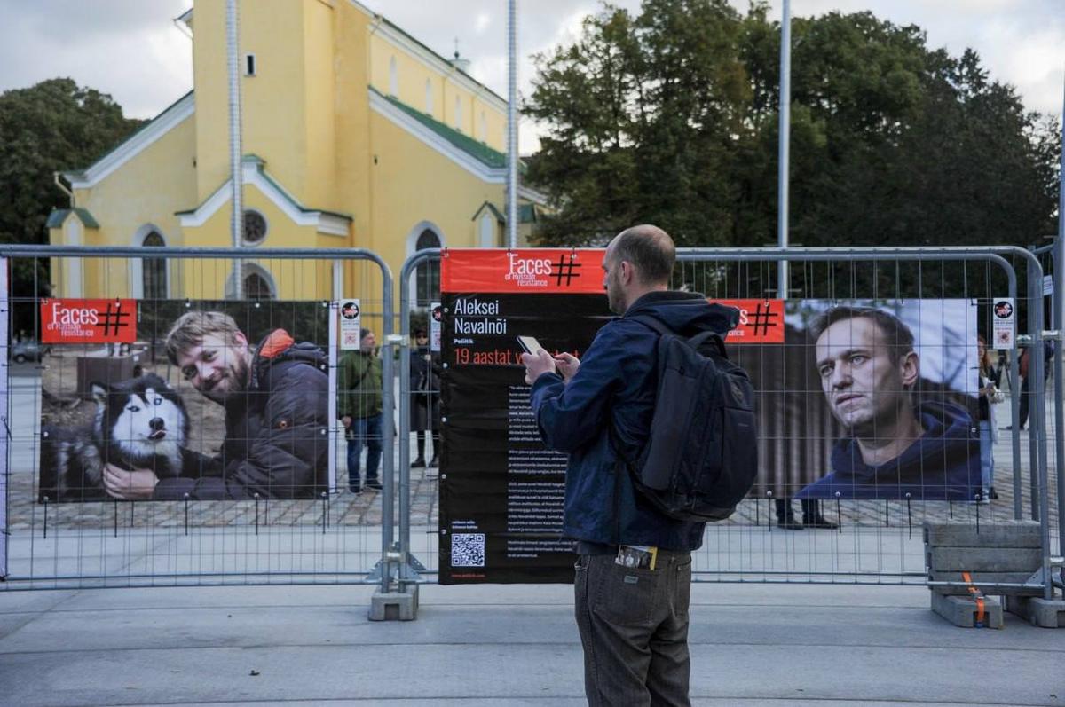 Выставка «Faces of Russian resistance» в Берлине, открытие которой состоялось 7 октября 2023 года. Фото:  Telegram