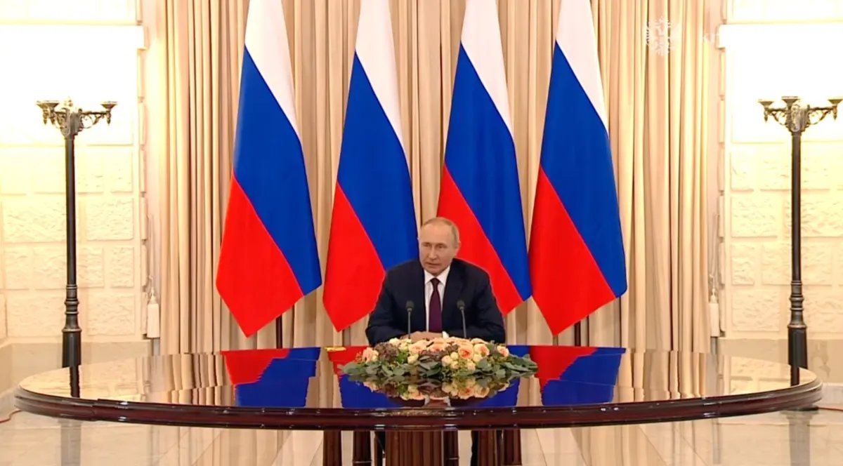 Photo: Screenshot from the livestream on the official Kremlin website