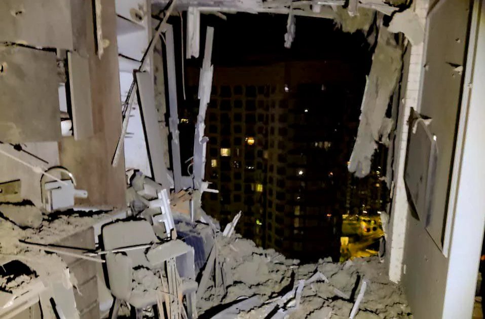 The aftermath of the Russian attack on Kyiv. Photo:  State Emergency Service of Ukraine