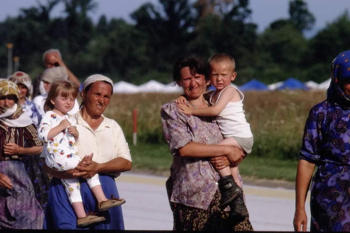 Refugees from Srebrenitsa in the Tuzla camp, July 1995. Photo: Patrick Robert / Sygma / CORBIS / Sygma / Getty Images