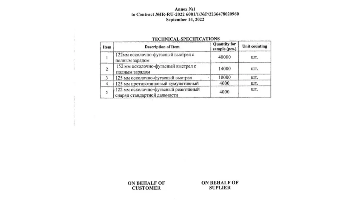 Sky News опубликовал контракт между Россией и Ираном на покупку оружия более чем на $1 млн