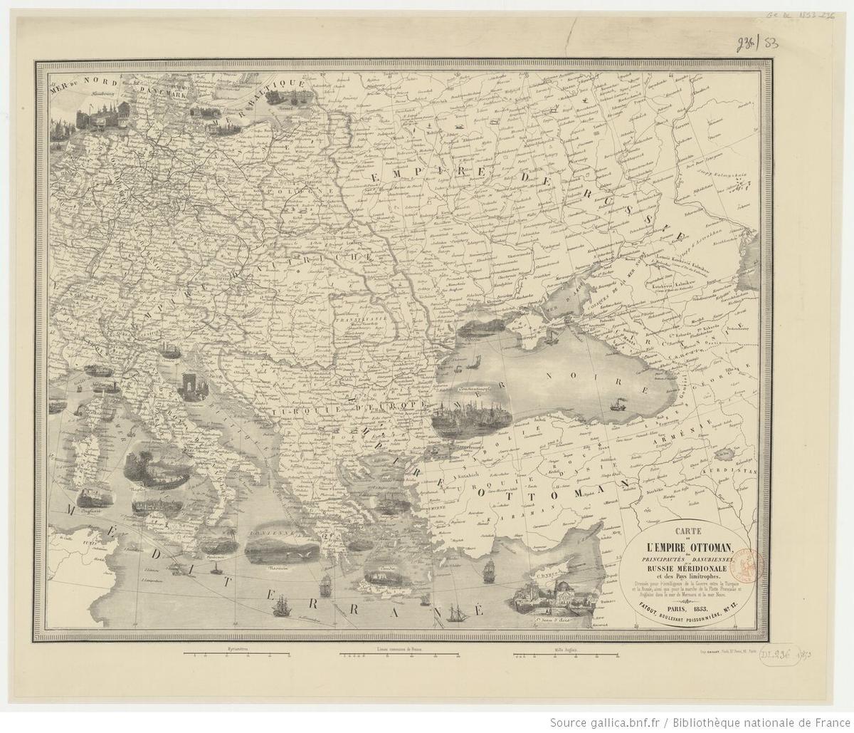 Французская карта XIX века, посвященная Восточной Европе и Малой Азии. Источник: gallica.bnf.fr