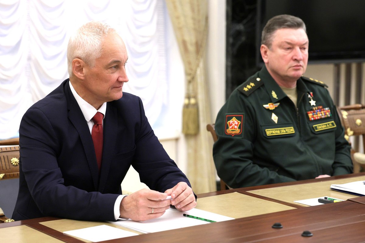 Андрей Белоусов на встрече с командующими войсками военных округов в Кремле, 15 мая 2024 года. Фото: Kremlin