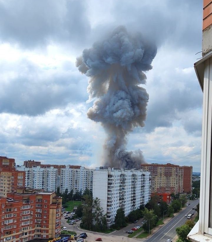 Вчерашний взрыв в Сергиевом Посаде. Фото: соцсети