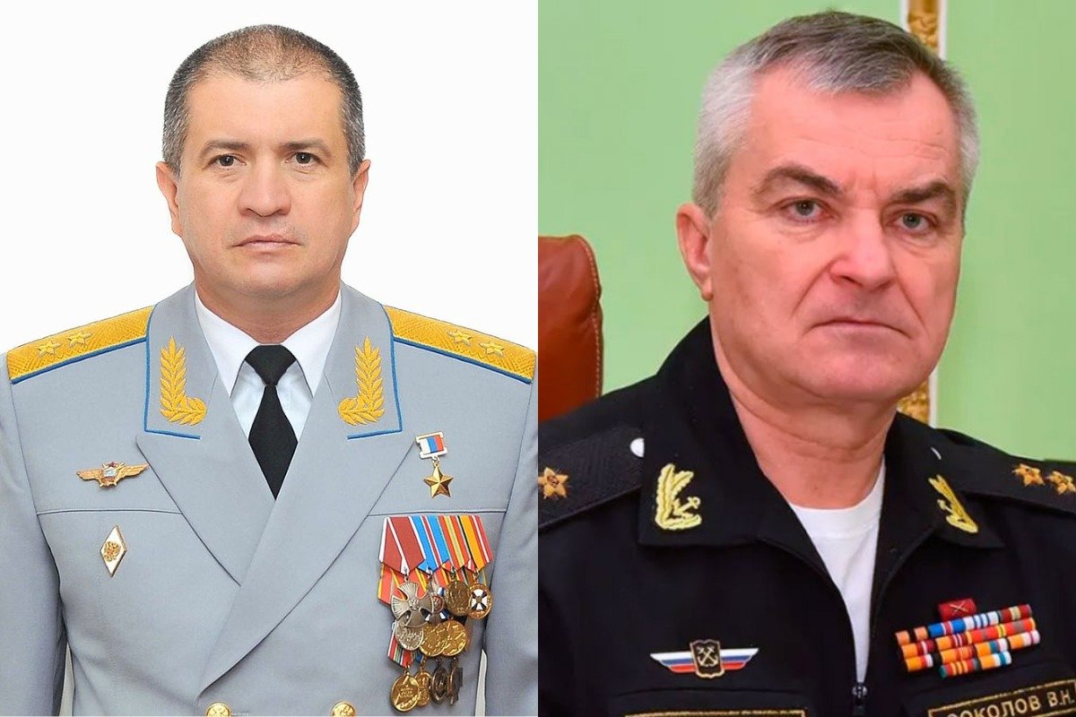 Командующий дальней авиацией России Сергей Кобылаш и командующий Черноморским флотом Виктор Соколов