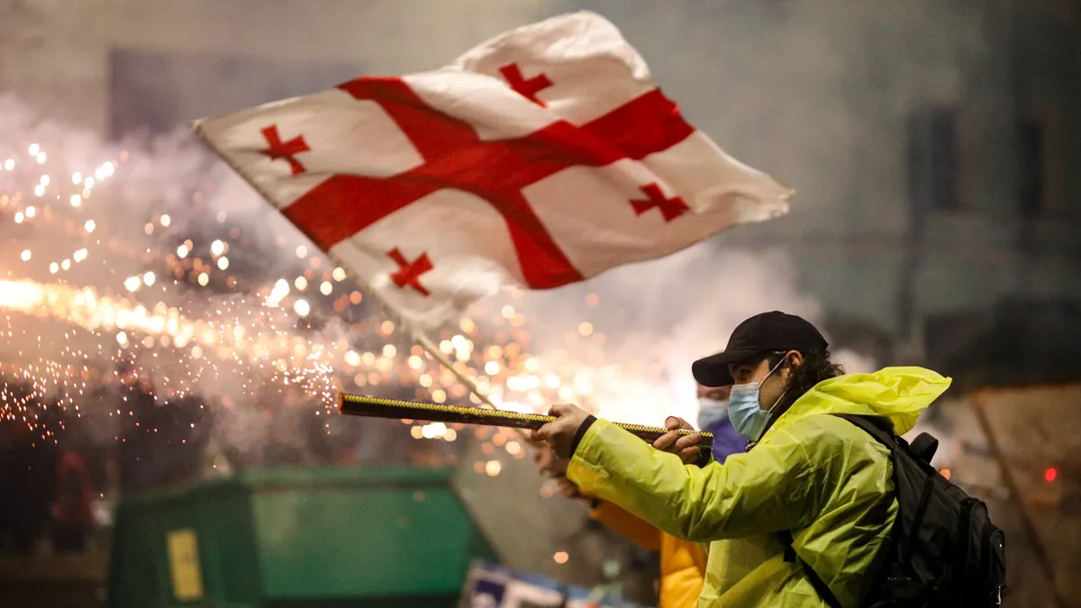 Over 40 hospitalised in Tbilisi on third night of Georgian pro-EU protests