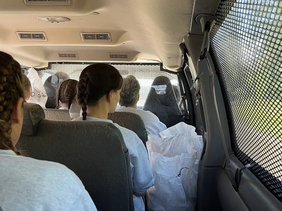 On the way to the airport after leaving the Louisiana detention centre. Photo courtesy of the author