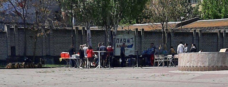 The Kherson cafe where the shootout occurred. Photo: social media