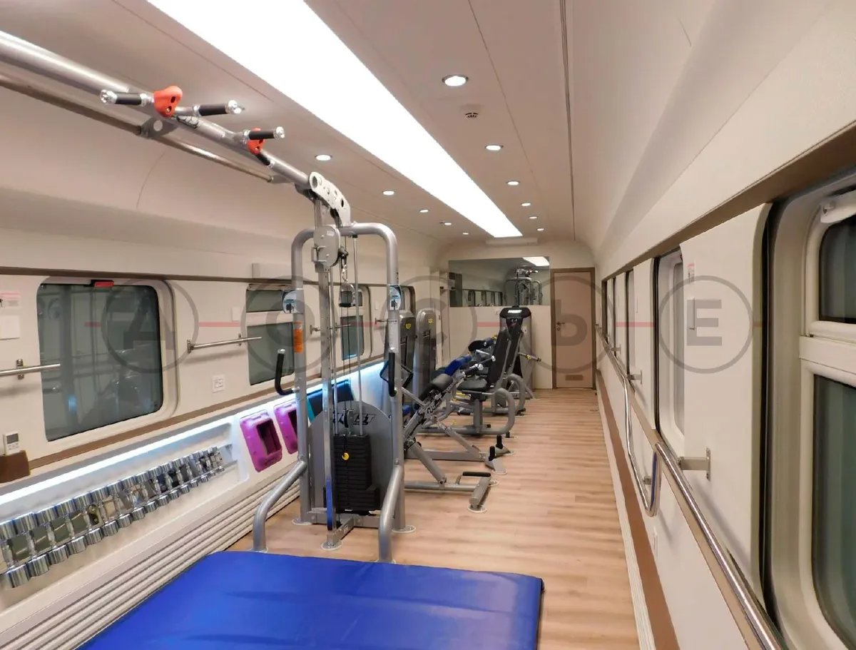 Photo: a gym in Putin’s train
