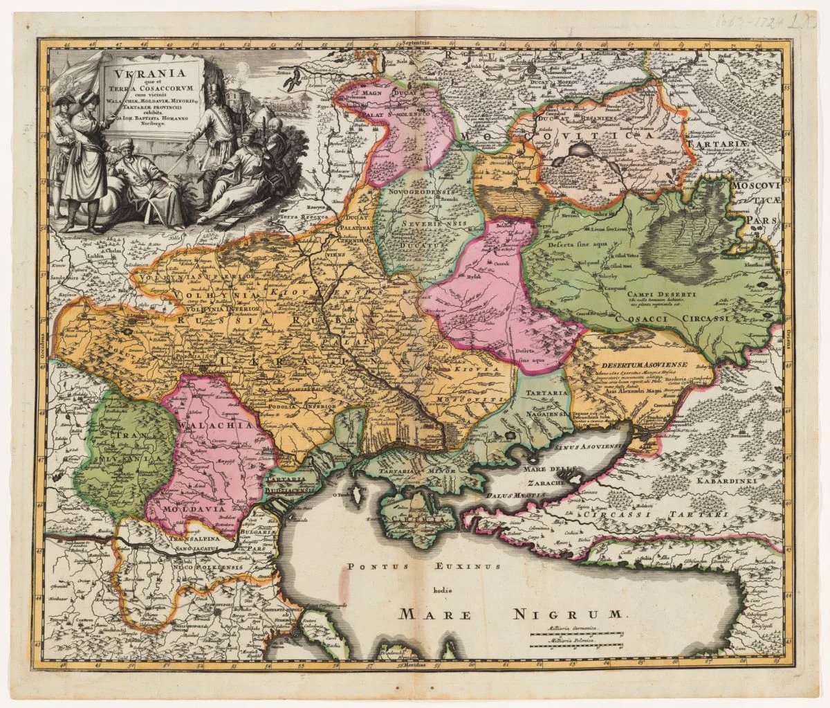 An 18th-century map published by Johann Homann. Source: curiosity.lib.harvard.edu
