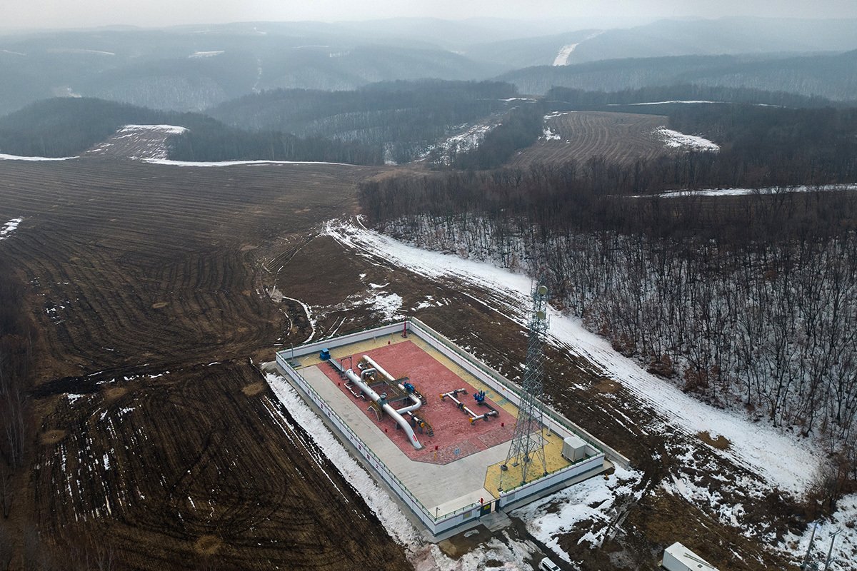 Объект газопровода «Сила Сибири» в провинции Хэйлунцзян, Китай, 21 марта 2023 года. Фото: Bloomberg / Kontributor / Getty Images