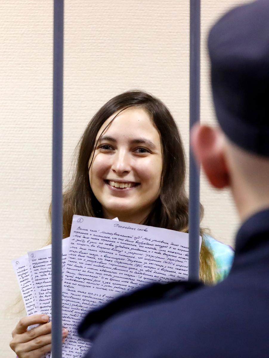 Sasha Skochilenko. Photo: EPA-EFE / ANATOLY MALTSEV