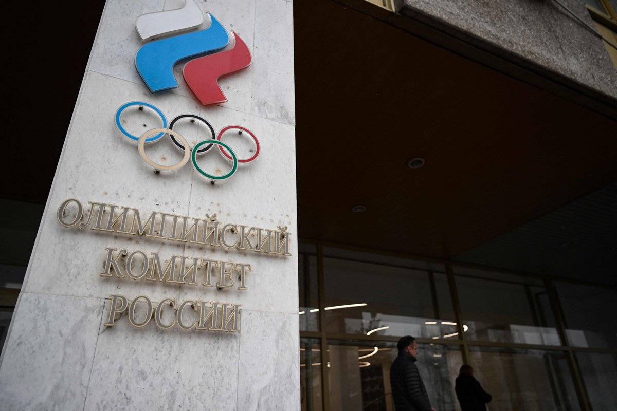 Штаб-квартира Олимпийского комитета России в Москве, 29 марта 2023 года. Фото: Наталья Колесников / AFP / Scanpix / LETA