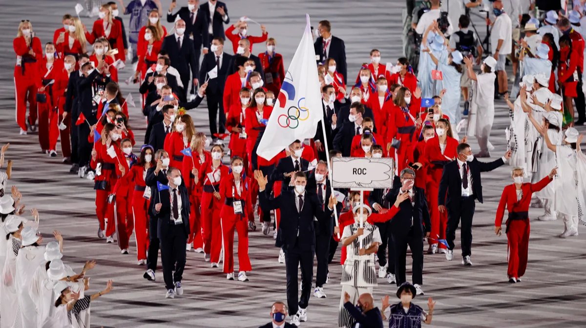 Russian athletes at the opening ceremony of the Tokyo Olympics, Japan, 23 July 2021. Photo: Phil Noble / Reuters / Scanpix / LETA