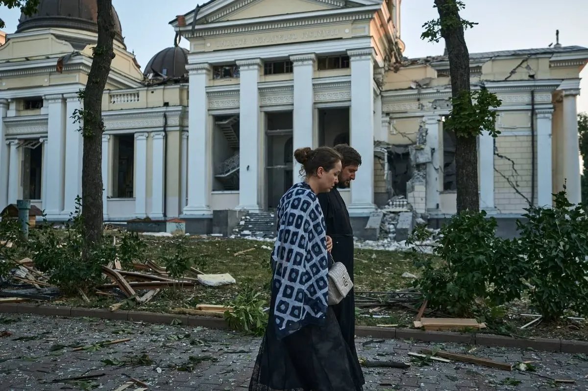 The aftermath of the Russian attack on Odesa on 23 July. Photo: Oleh Kiper