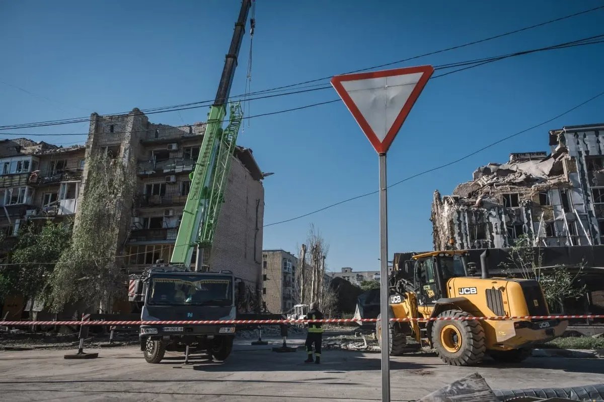 Photo: Pokrovsk strike aftermath / Ukraine’s national emergency service