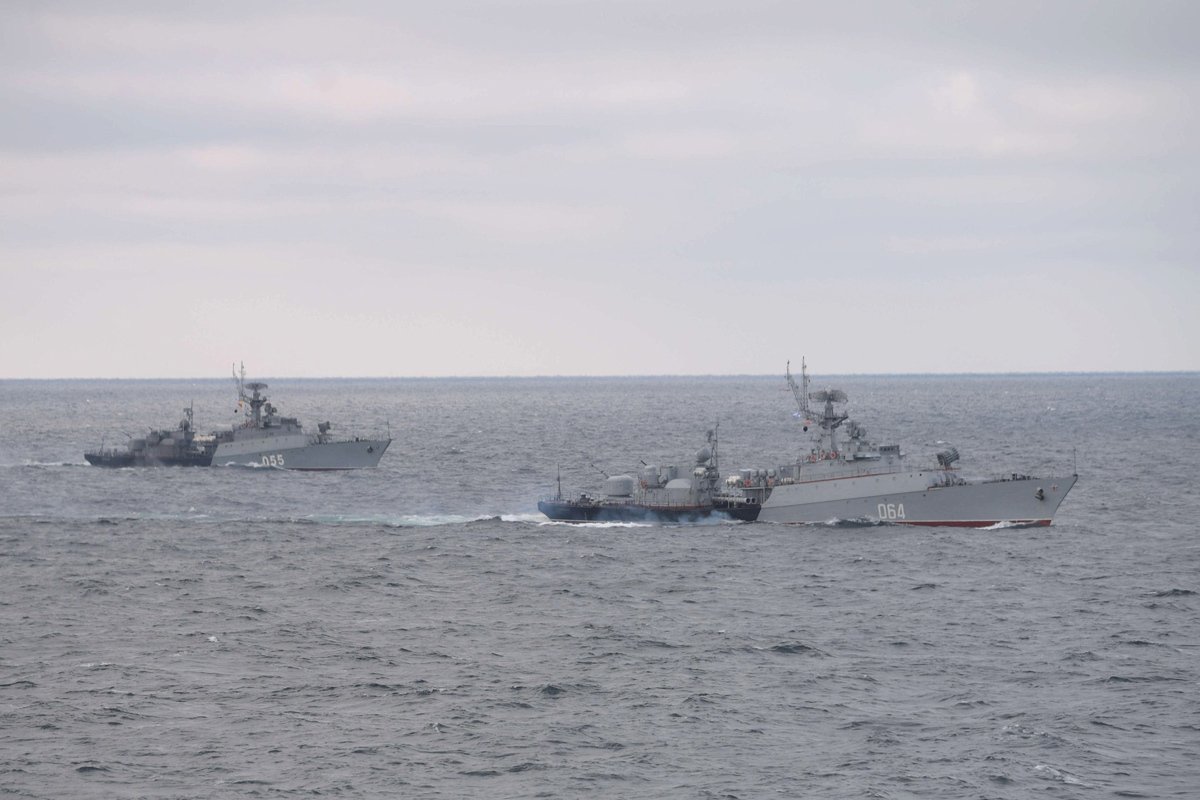 Совместные учения Северного и Черноморского флотов в Крыму, 9 января 2020 года. Фото: Kremlin