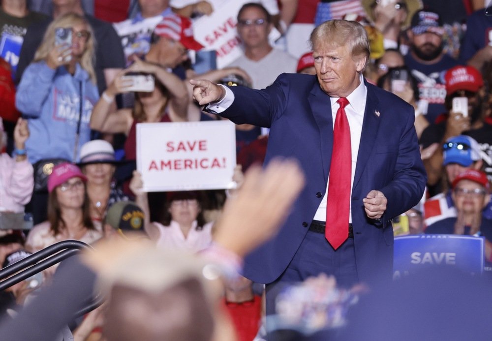 Donald Trump at a rally in Nevada, October 2022. Photo: EPA-EFE/PETER DASILVA
