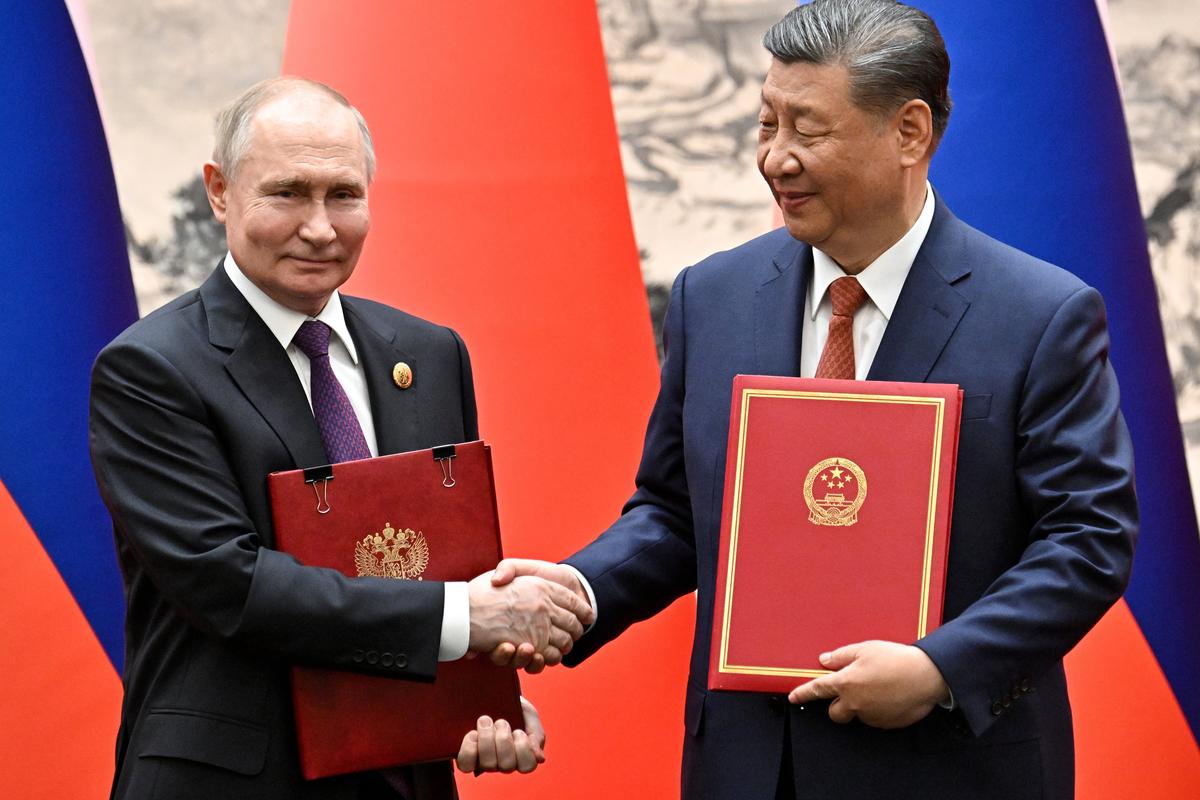 Russian President Vladimir Putin visits China, 15 May 2024. Photo: SERGEY BOBYLEV / SPUTNIK / KREMLIN POOL