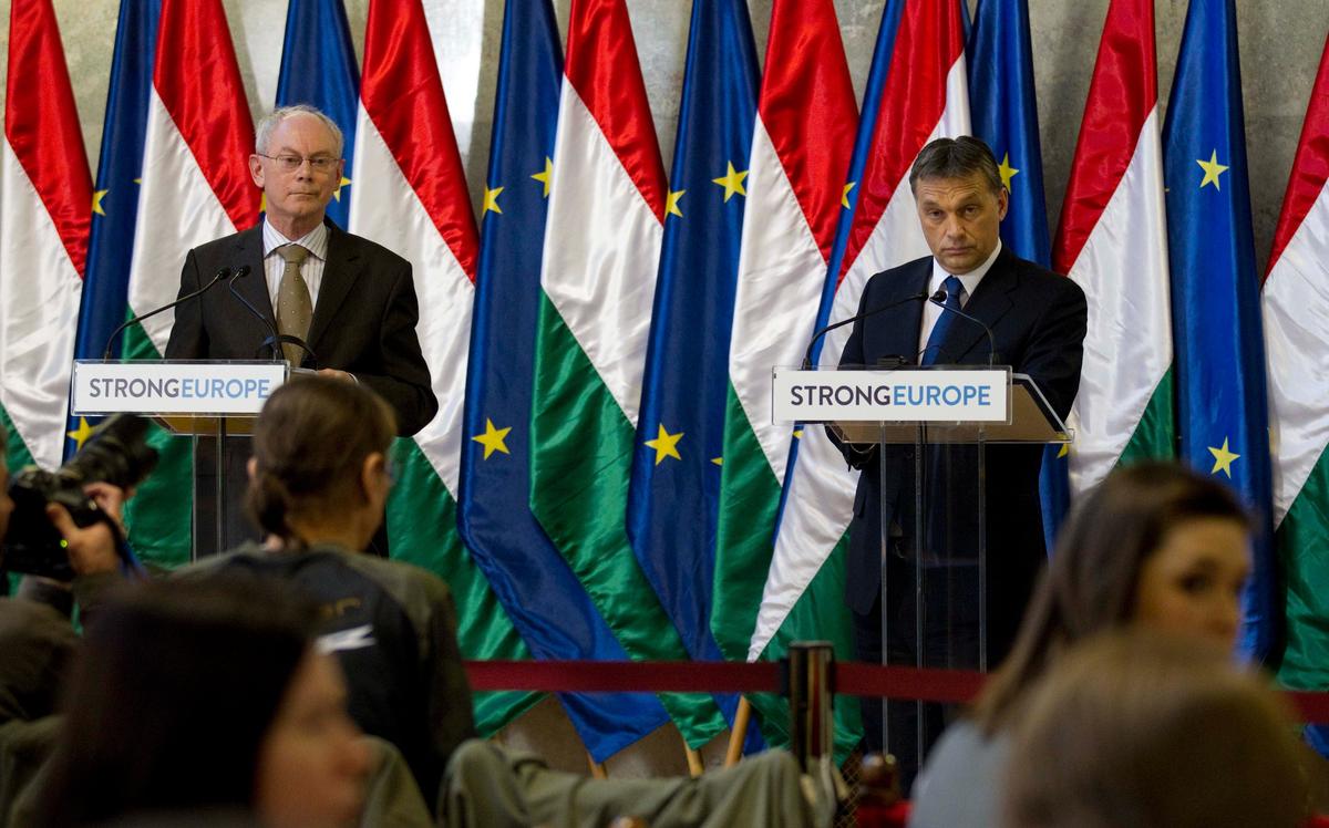 Виктор Орбан и Херман ван Ромпей, 12 марта 2011 г. Фото:  Европейский Союз