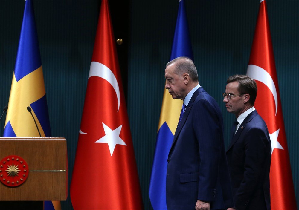 Президент Турции Реджеп Эрдоган и премьер-министра Швеции Ульф Кристерссон. Фото: ЕРА