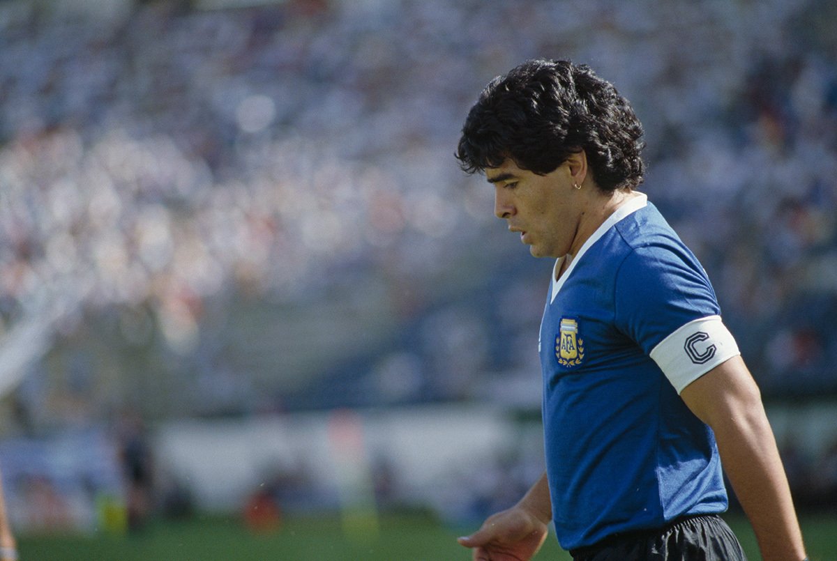 Футболист Диего Марадона во время Чемпионата мира по футболу в Мексике, 1986 год. Фото: Jean-Yves Ruszniewski / Corbis / VCG / Getty Images